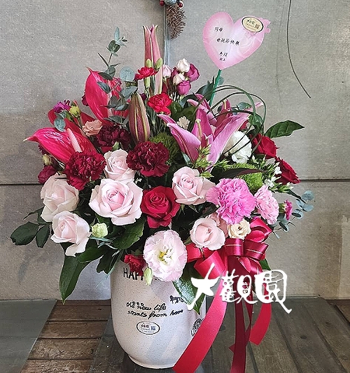 新居落成 開幕 祝賀盆花 喜慶桌上花 母親節花禮盒