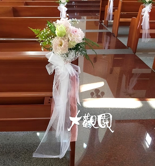 婚禮佈置 浪漫婚禮會場 (走道花)